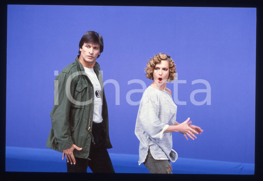 35mm vintage slide* 1985ca SPETTACOLO Loretta GOGGI con Gianni BREZZA (5)