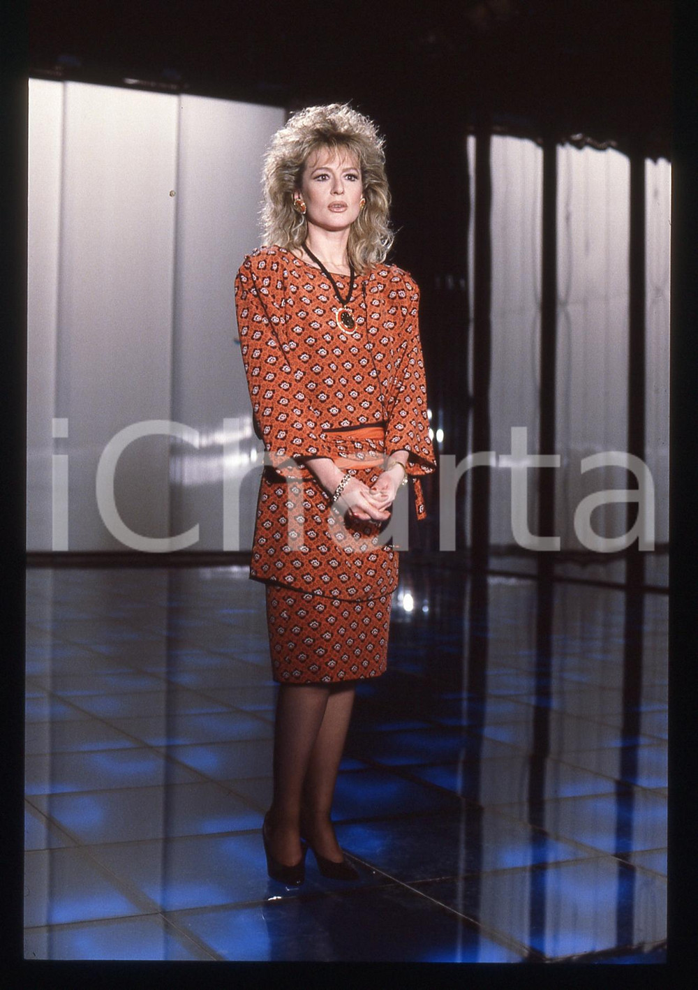 35mm vintage slide* 1986 RAI 1 Loretta GOGGI - IL BELLO DELLA DIRETTA (23)