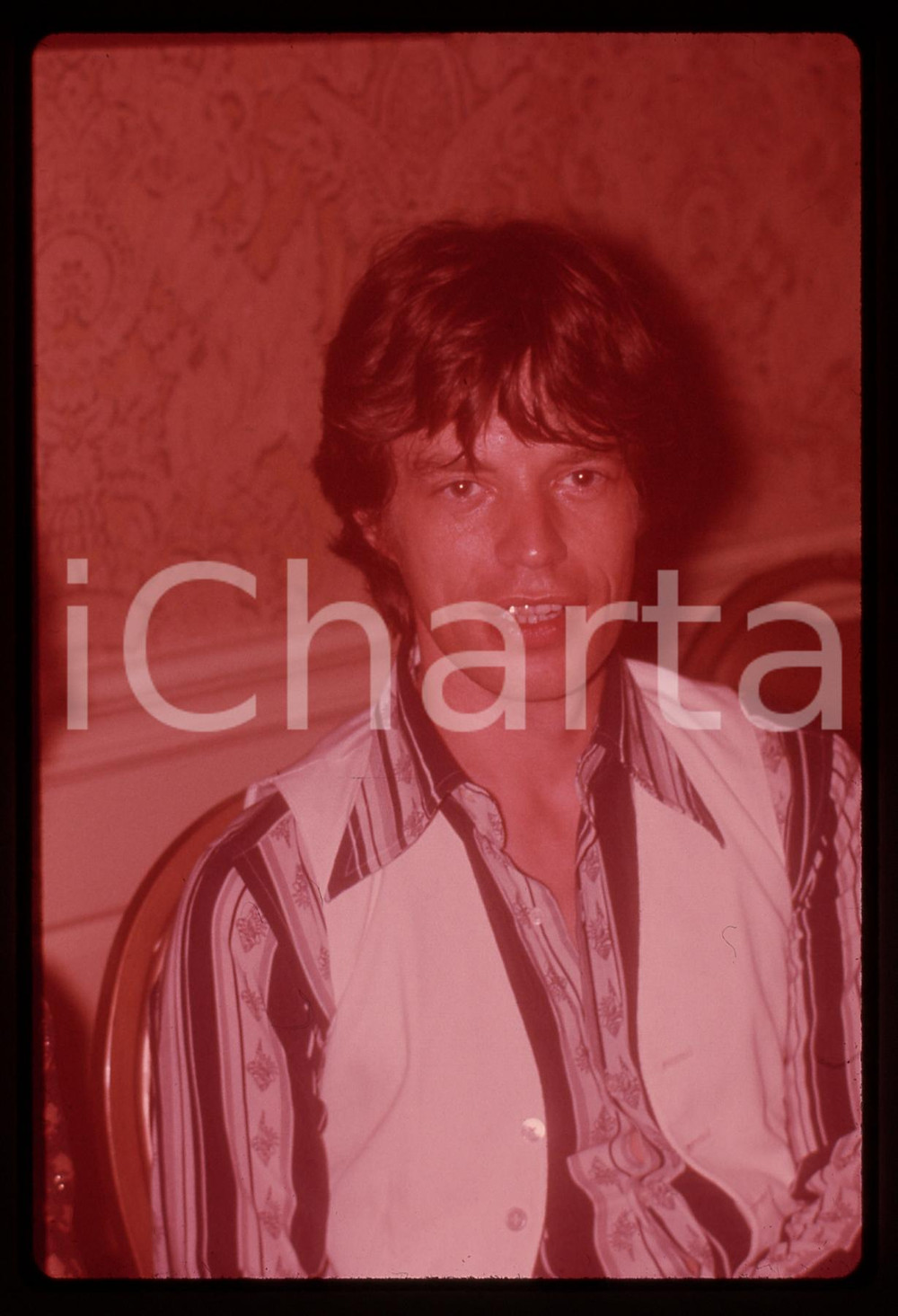 Fotografia d'epoca originale 35mm vintage slide* 1980ca Mick JAGGER dei ROLLING STONES - Ritratto (1) 1