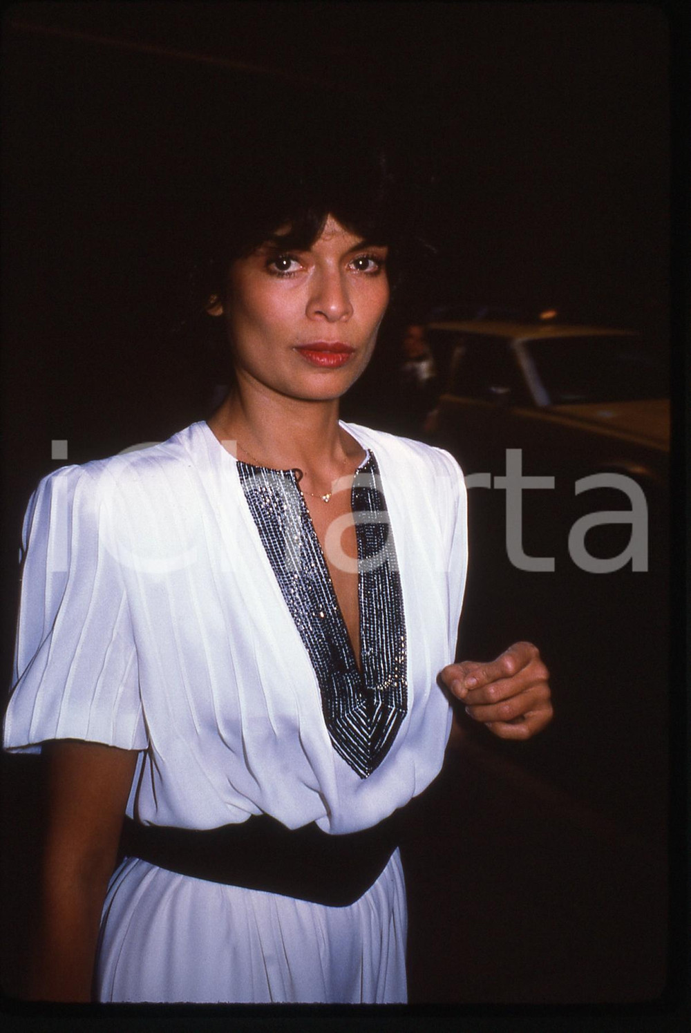 Fotografia d'epoca originale 35mm vintage slide* 1975ca COSTUME Bianca JAGGER - Ritratto (1) 1