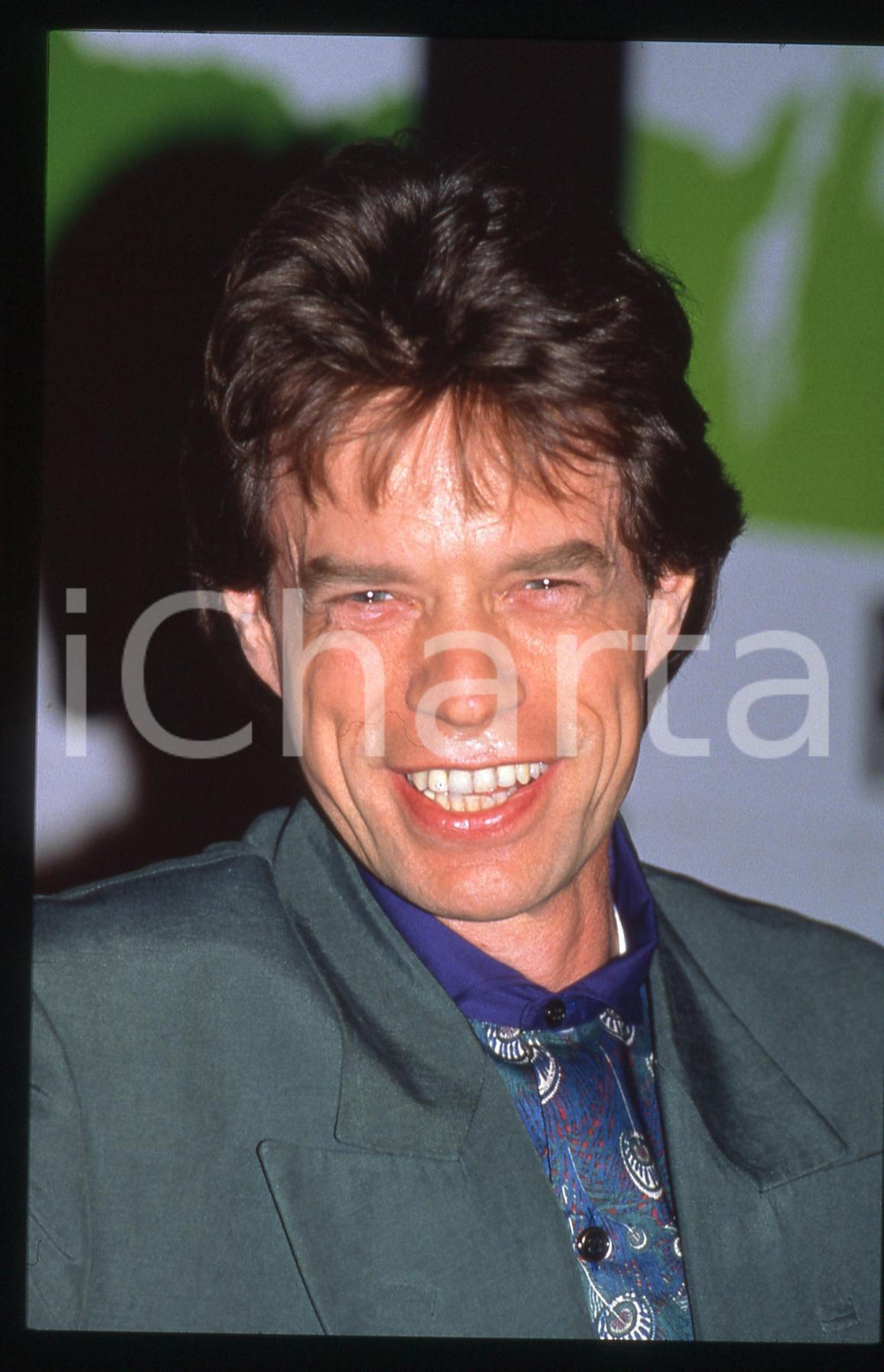 Fotografia d'epoca originale 35mm vintage slide* 1990ca Mick JAGGER dei ROLLING STONES - Ritratto (1) 1