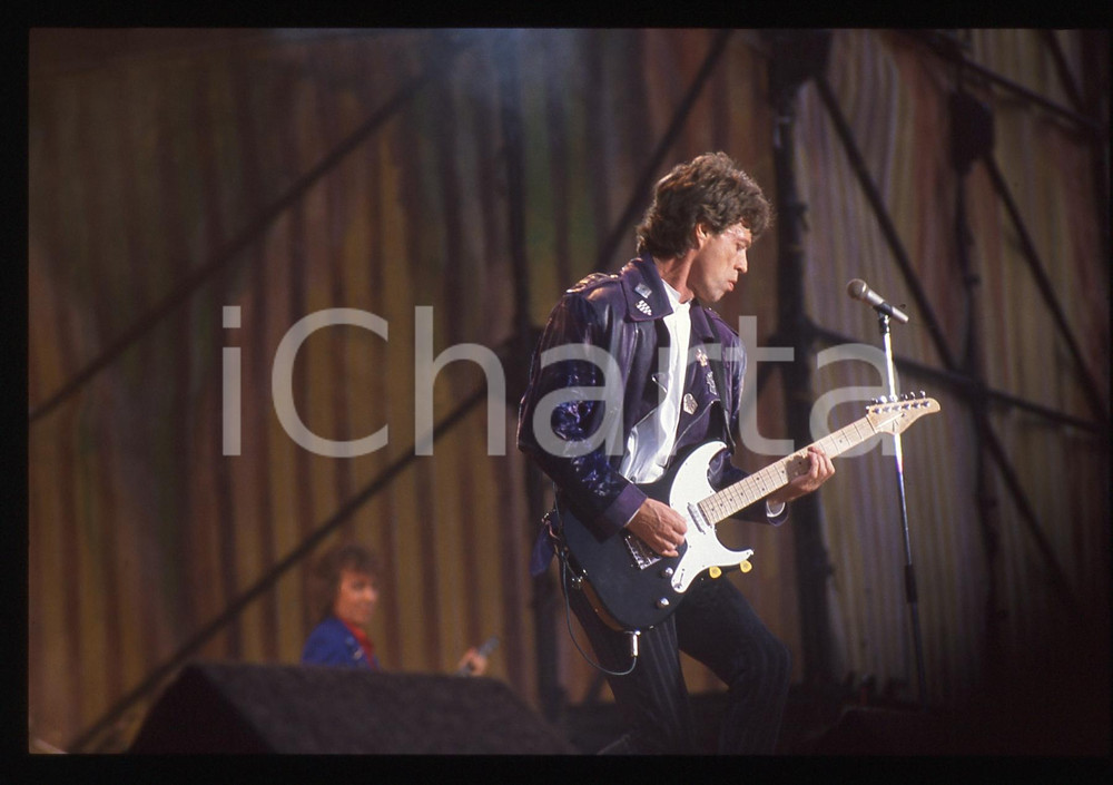 Fotografia d'epoca originale 35mm vintage slide* 1990ca Mick JAGGER e Bill WYMAN dei  ROLLING STONES (1) 1