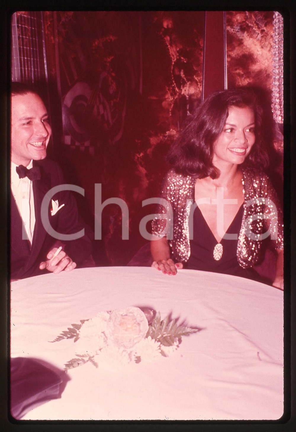 Fotografia d epoca originale 35mm vintage slide 1975ca COSTUME Bianca JAGGER  Ritratto 5 1