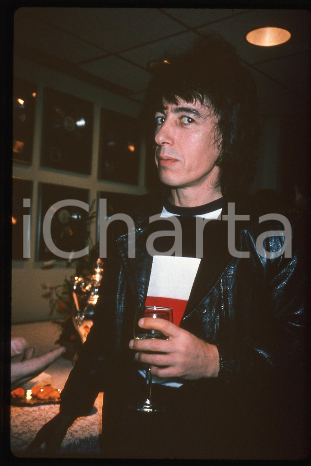 Fotografia d'epoca originale 35mm vintage slide* 1981 MUSICA Bill WYMAN dei ROLLING STONES - Ritratto 1
