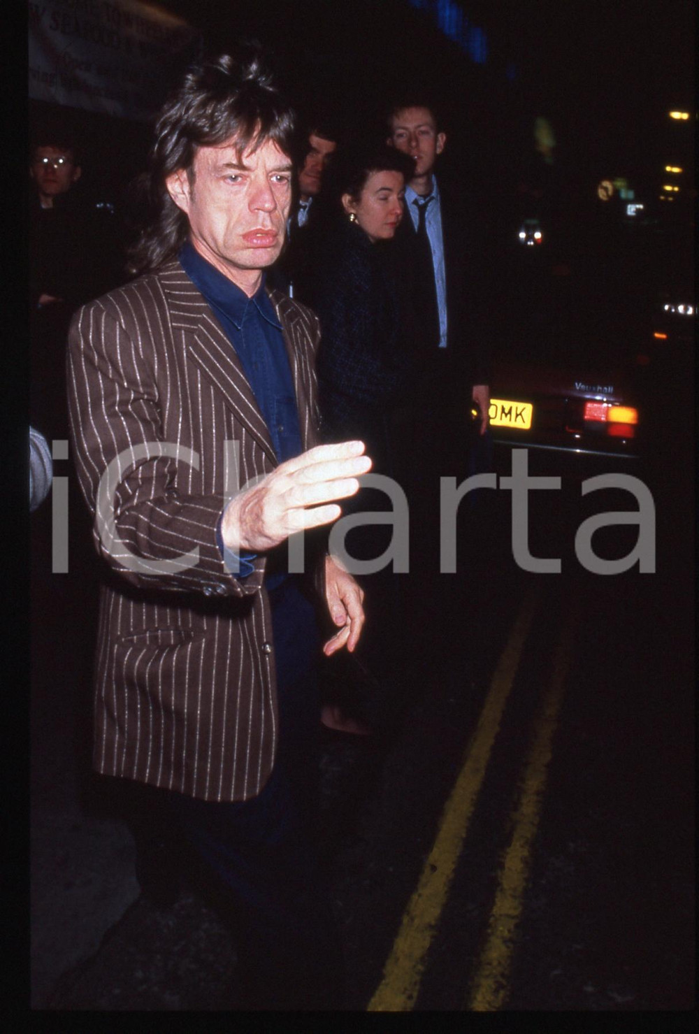 Fotografia d epoca originale 35mm vintage slide 1990ca COSTUME Mick JAGGER paparazzato 2 1
