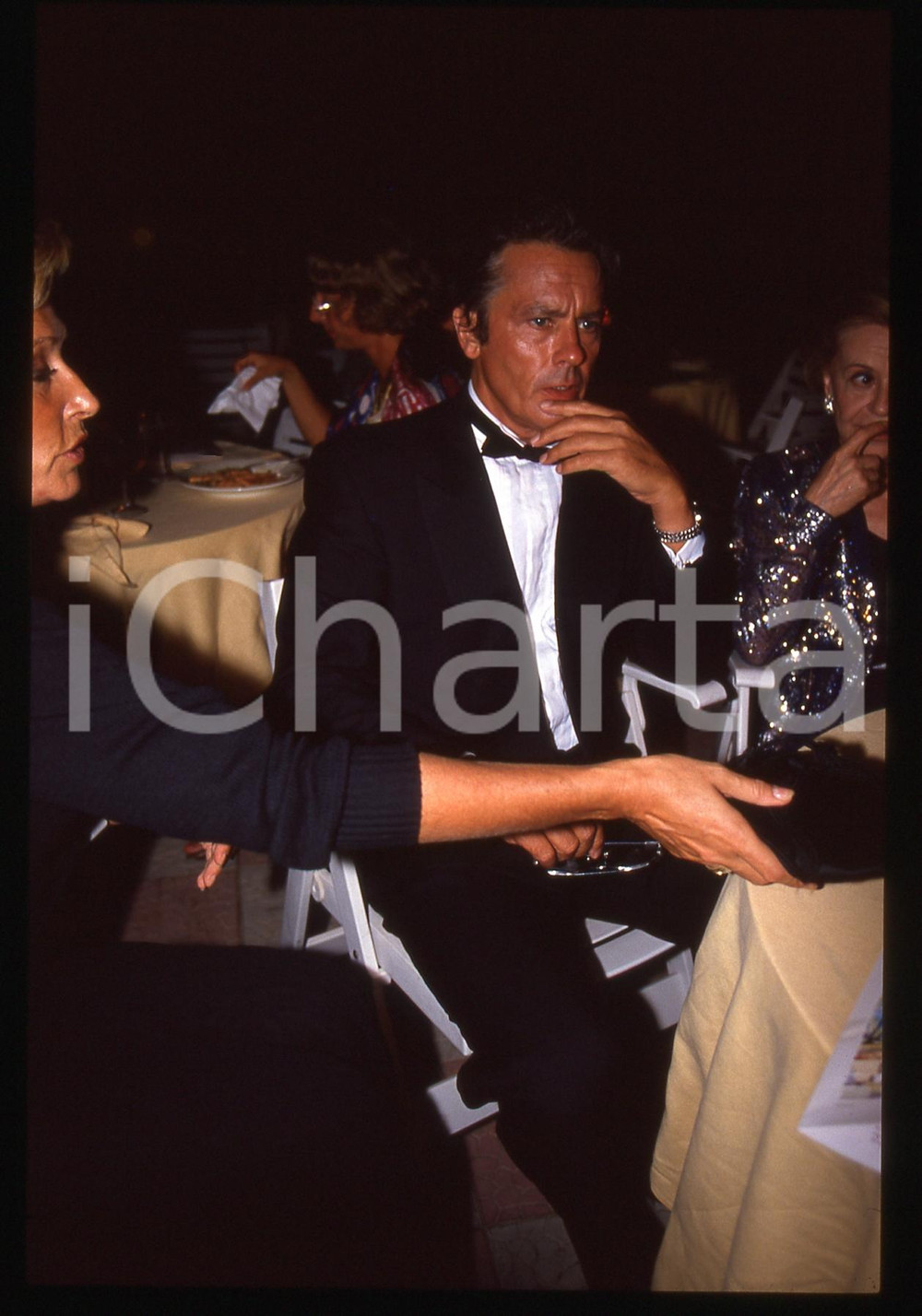 35mm vintage slide* 1989 MONTECARLO Alain DELON con Giulietta MASINA (2)