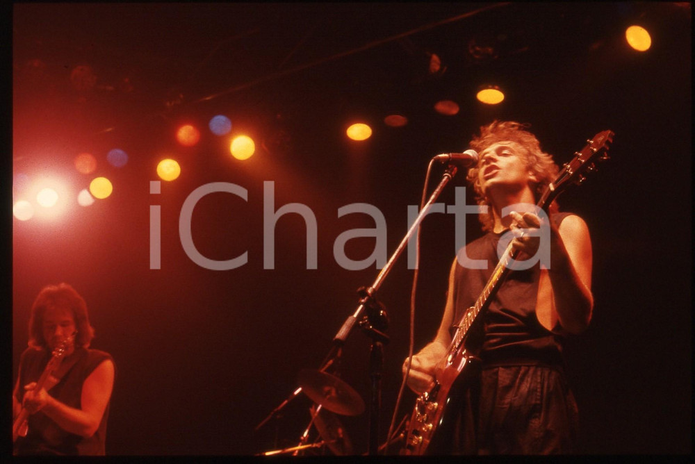 Fotografia d epoca originale 35mm vintage slide 1983 TORINO Peter FRAMPTON e Band Live al PALARUFFINI 10 1