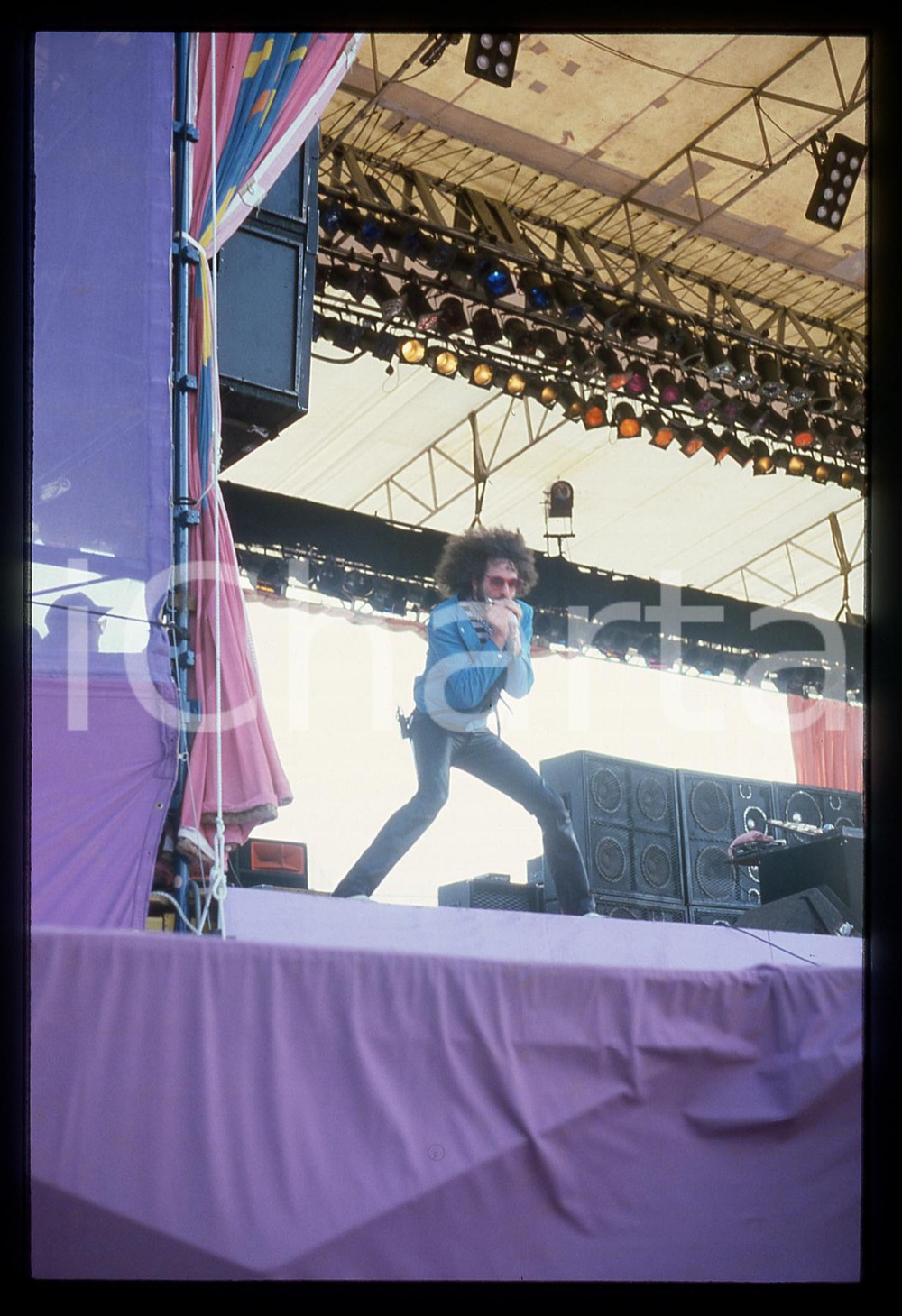 Fotografia d epoca originale 35mm vintage slide 1982 ITALIA  J.GEILS BAND in concerto Freeze Frame Tour 1 1