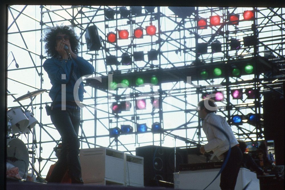Fotografia d epoca originale 35mm vintage slide 1982 ITALIA  J.GEILS BAND in concerto Freeze Frame Tour 4 1