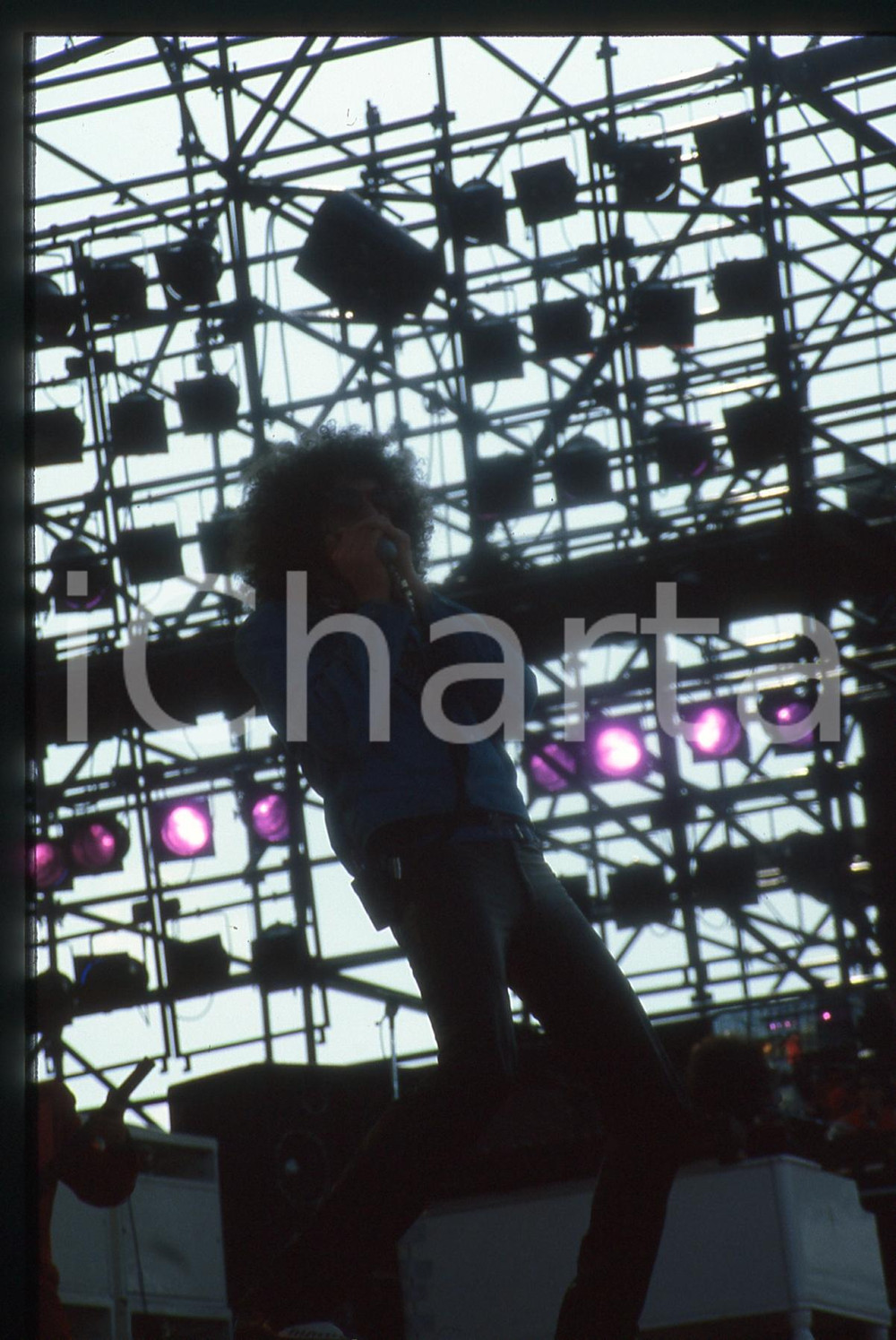 Fotografia d epoca originale 35mm vintage slide 1982 ITALIA  J.GEILS BAND in concerto Freeze Frame Tour 7 1
