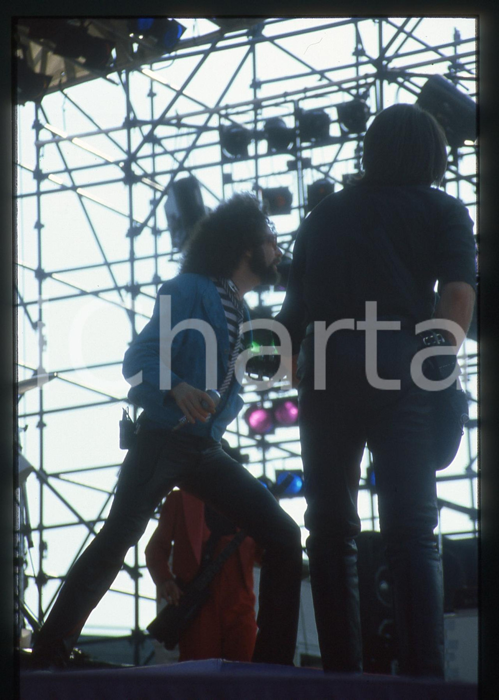 Fotografia d epoca originale 35mm vintage slide 1982 ITALIA  J.GEILS BAND in concerto Freeze Frame Tour 9 1