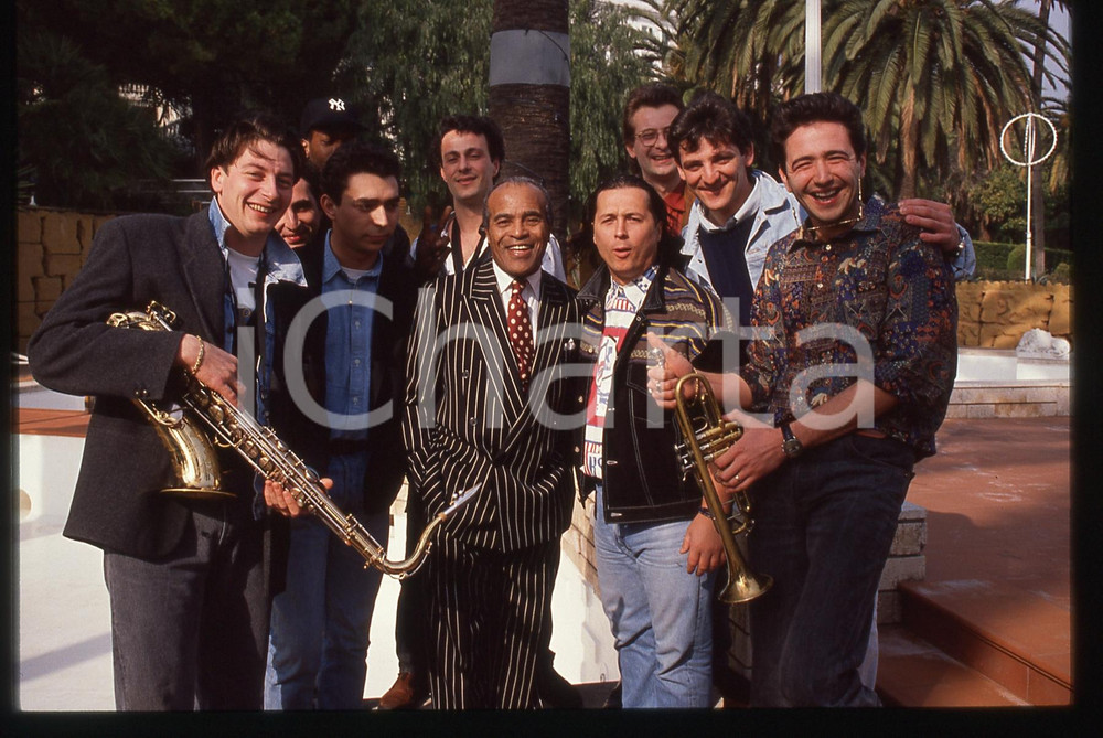 35mm vintage slide* 1991 SANREMO Jon HENDRICKS con i LADRI DI BICICLETTE (2)