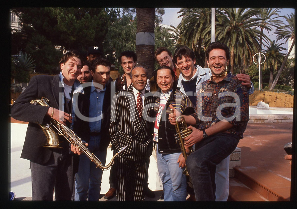 35mm vintage slide* 1991 SANREMO Jon HENDRICKS con i LADRI DI BICICLETTE (3)