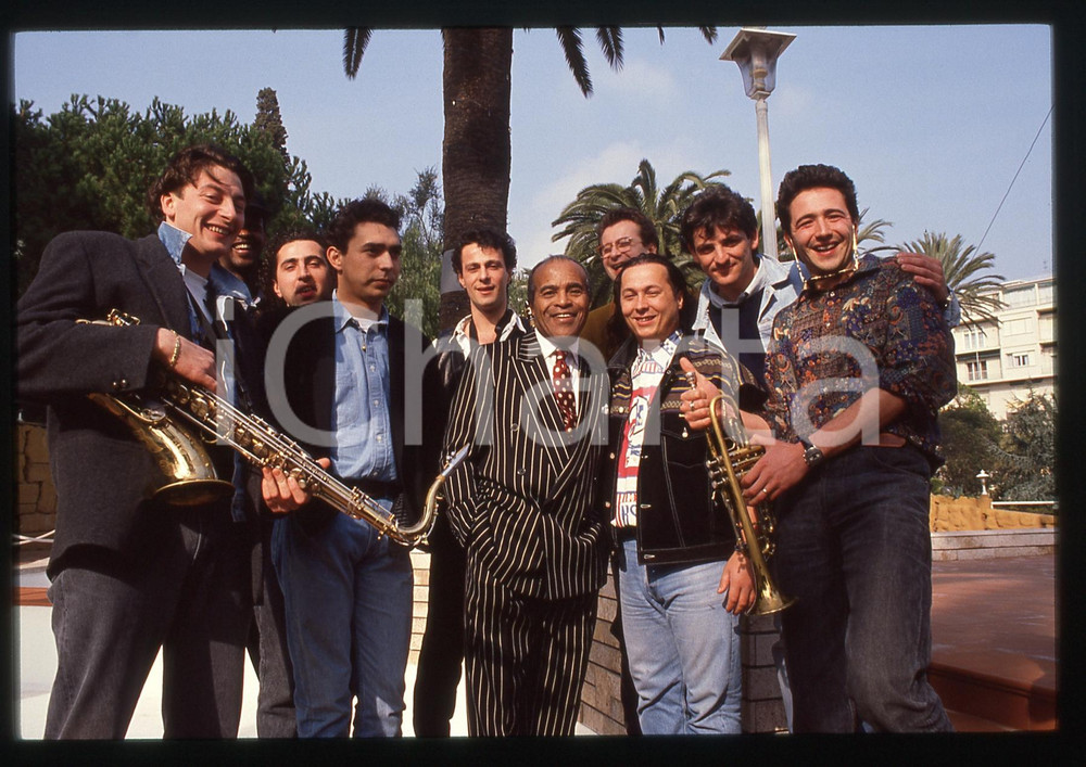 35mm vintage slide* 1991 SANREMO Jon HENDRICKS con i LADRI DI BICICLETTE (7)