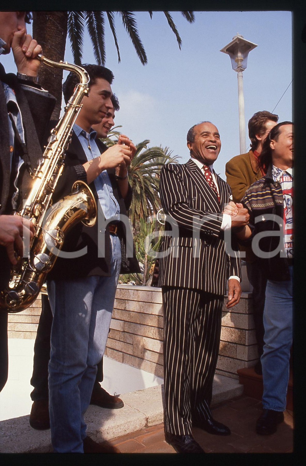 35mm vintage slide* 1991 SANREMO Jon HENDRICKS con i LADRI DI BICICLETTE (11)