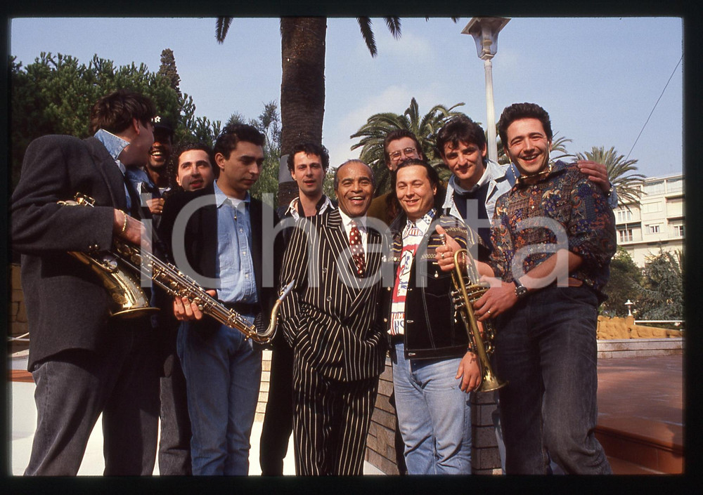 35mm vintage slide* 1991 SANREMO Jon HENDRICKS con i LADRI DI BICICLETTE (12)
