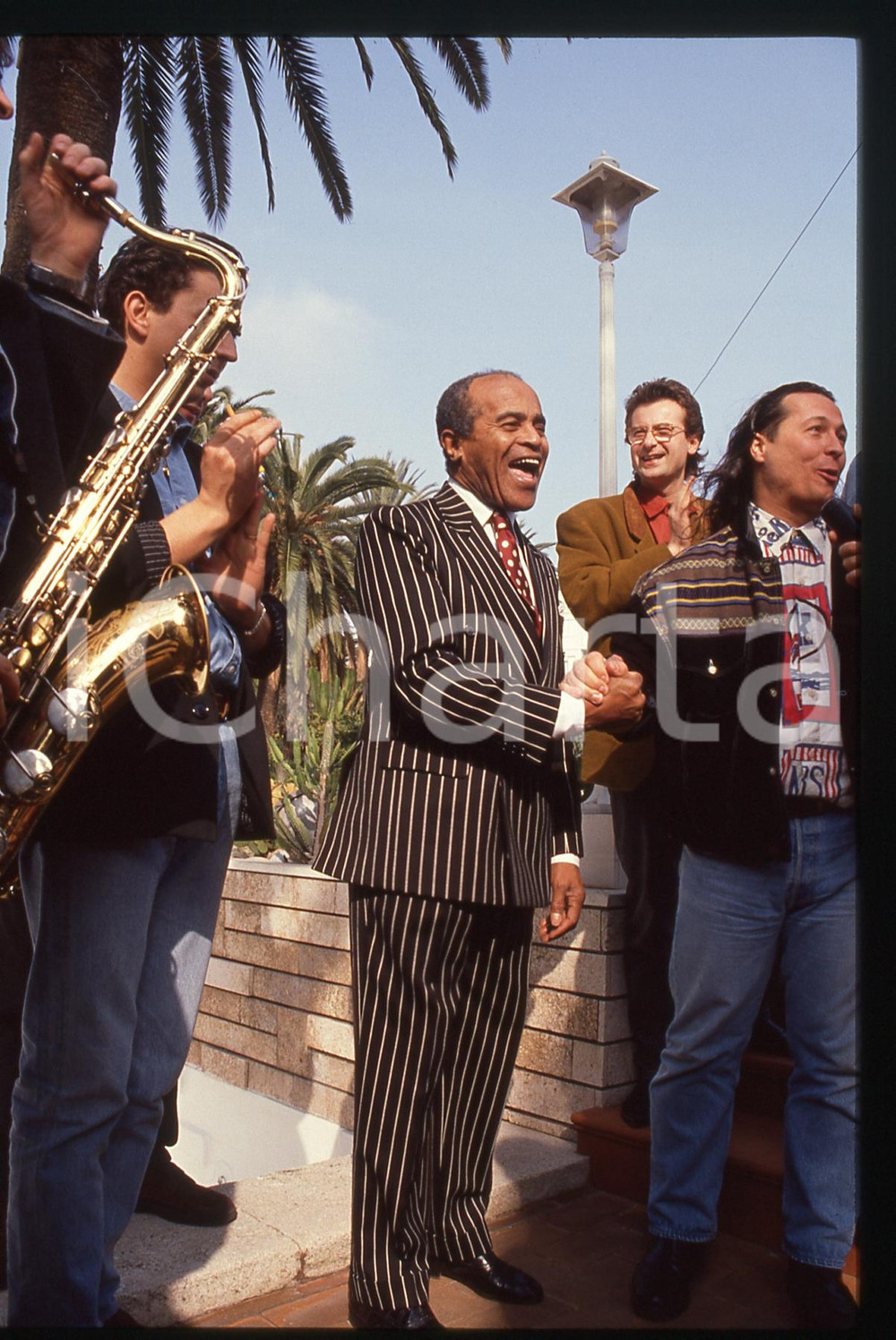 35mm vintage slide* 1991 SANREMO Jon HENDRICKS con i LADRI DI BICICLETTE (14)