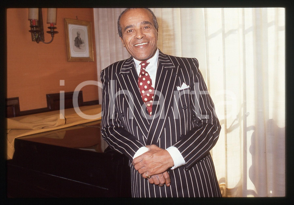 35mm vintage slide* 1991 SANREMO Jon HENDRICKS Ritratto del cantante (9)
