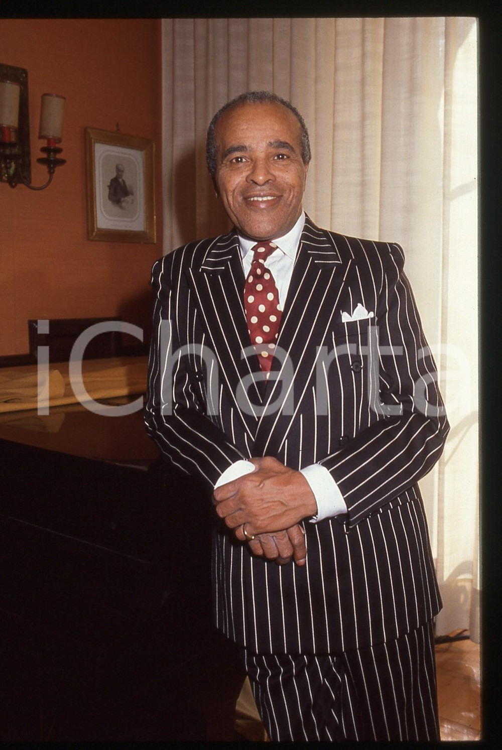 35mm vintage slide* 1991 SANREMO Jon HENDRICKS Ritratto del cantante (11)