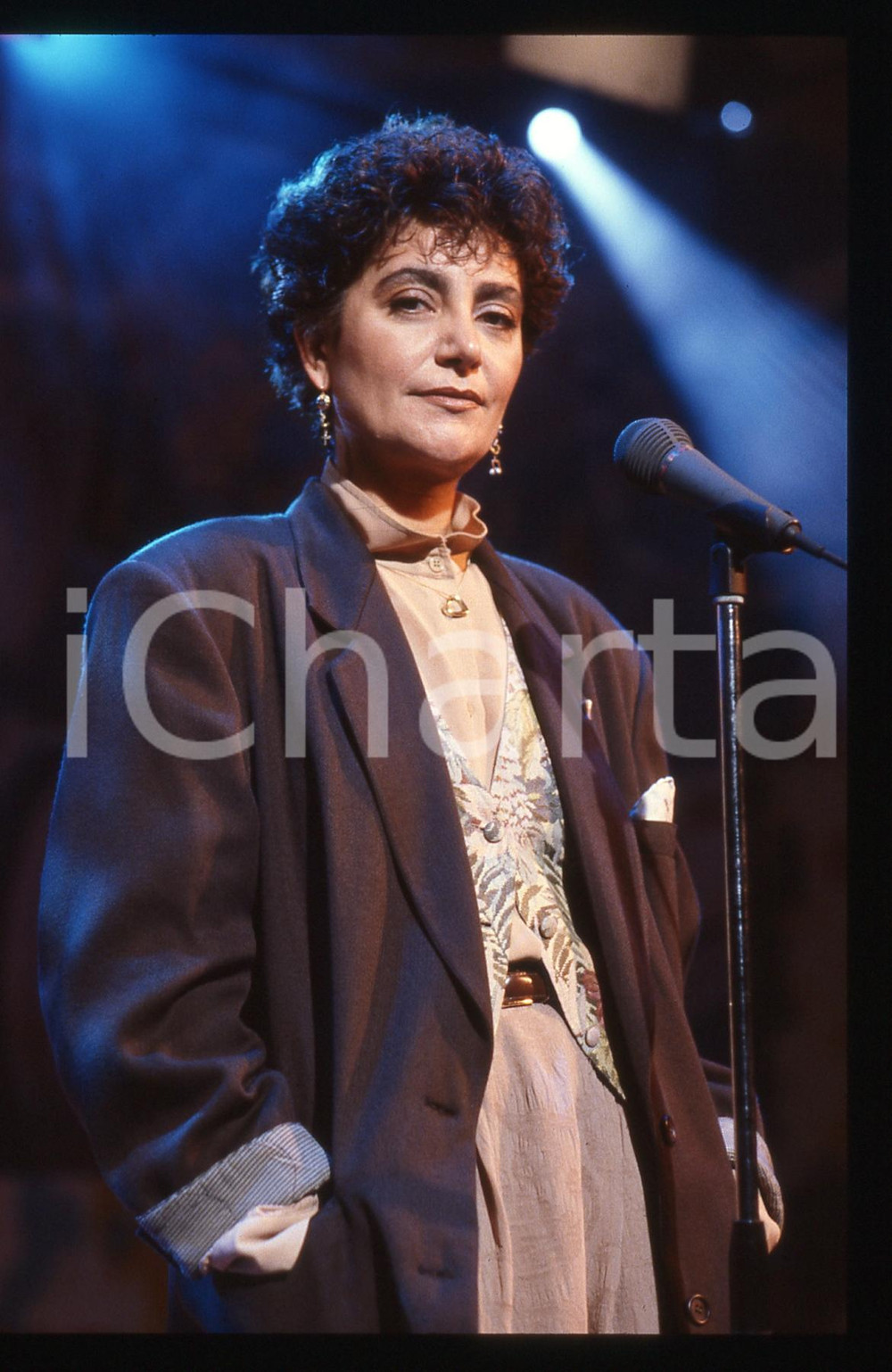 Fotografia d epoca originale 35mm vintage slide 1990ca MUSICA  Mia MARTINI Ritratto della cantante 4 1