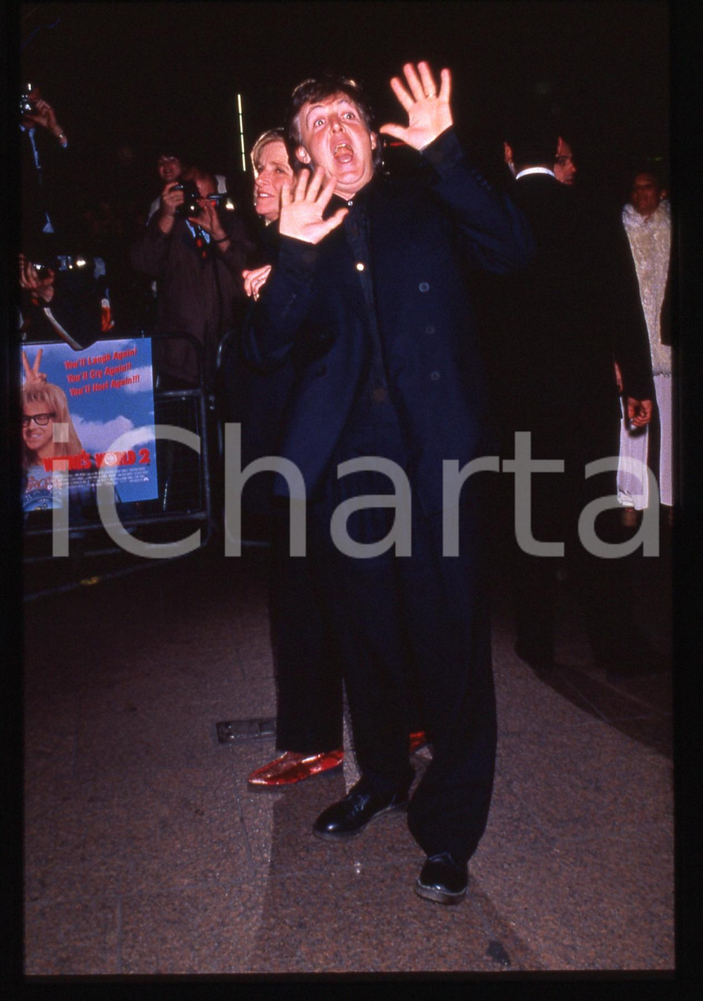 35mm vintage slide* 1993 LONDON Linda e Paul MCCARTNEY - WAYNE'S WORD 2