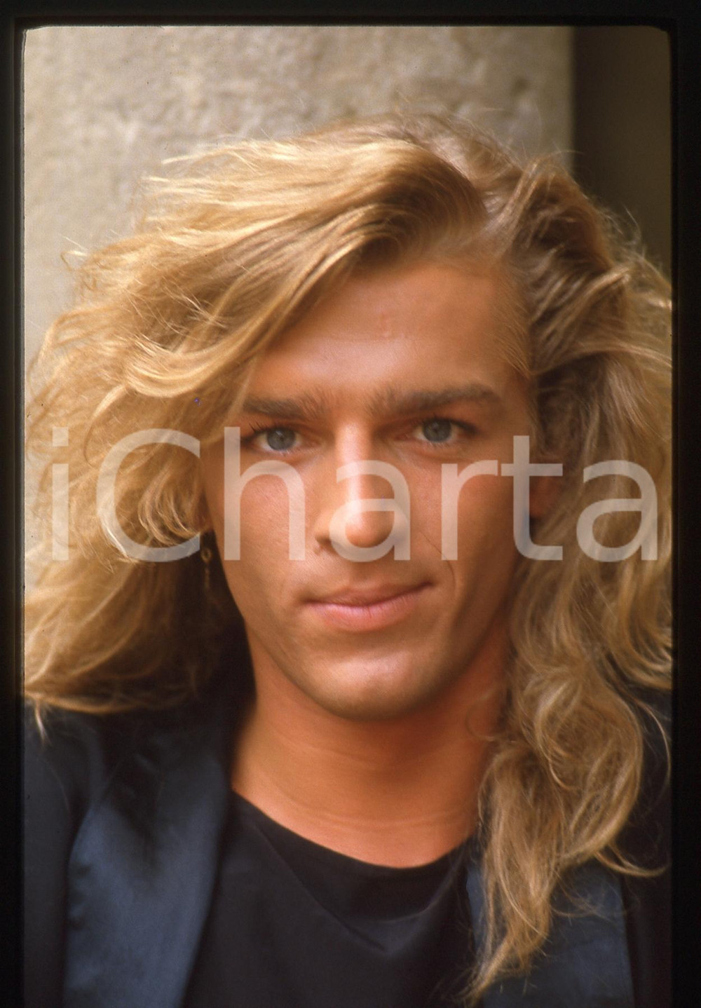 35mm vintage slide* 1985ca MUSICA Sandy MARTON Ritratto del cantante