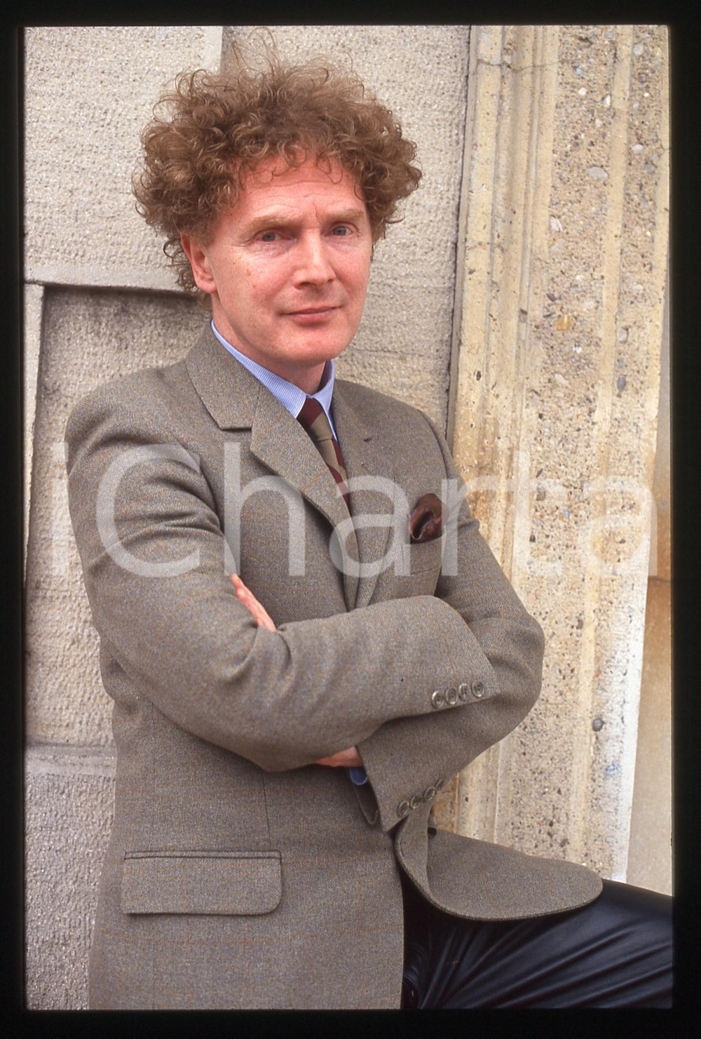 35mm vintage slide* 1990ca MUSICA Malcolm MCLAREN Ritratto del produttore (1)