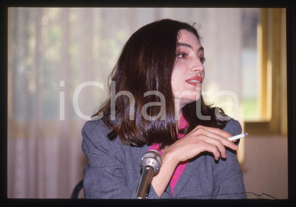Fotografia d epoca originale 35mm vintage slide 1990ca MILANO Angela MOLINA incontro all Hotel HILTON 17 1