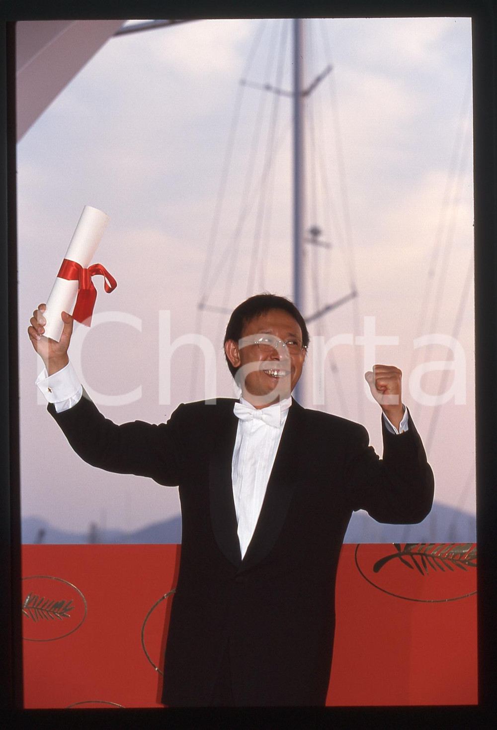 35mm vintage slide* 2000 CANNES Jiang WEN Ritratto al Festival del Cinema (2)