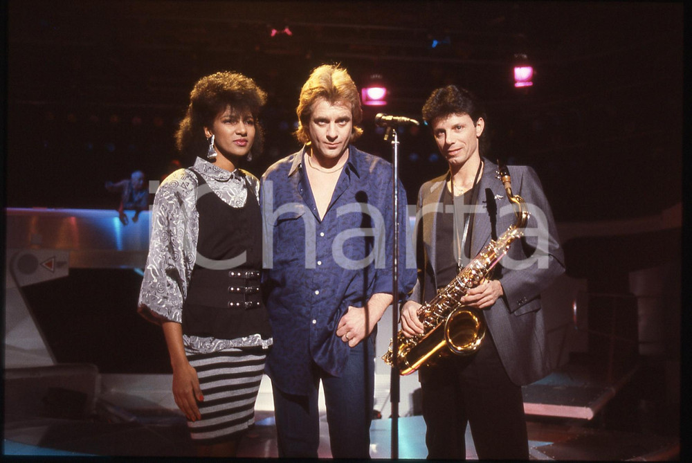35mm vintage slide* 1990ca MUSICA Eddie MONEY durante un'esibizione (9)
