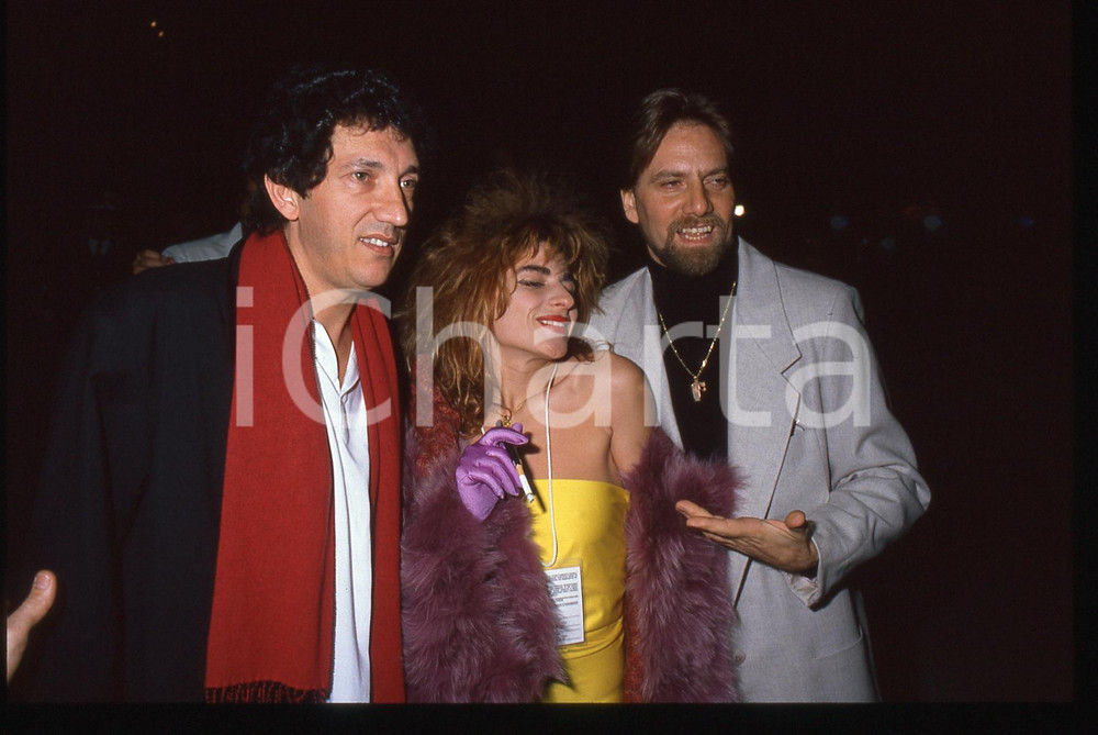 35mm vintage slide* 1990 SANREMO Eugenio BENNATO con Pietra MONTECORVINO (9)