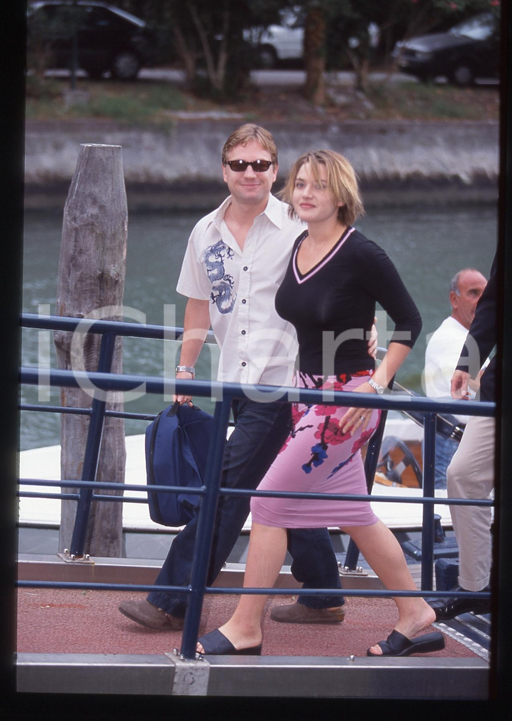 35mm vintage slide* 1999 VENEZIA - CINEMA Kate WINSLET Jim THREAPLETON (1)