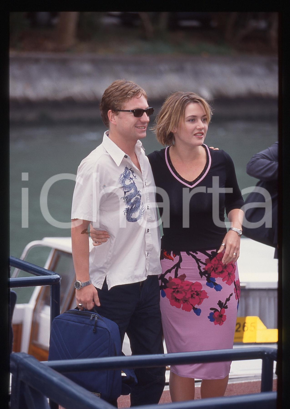 35mm vintage slide* 1999 VENEZIA - CINEMA Kate WINSLET Jim THREAPLETON (6) 