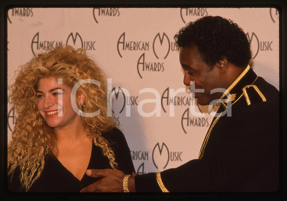 35mm vintage slide* 1989 LOS ANGELES Taylor DAYNE con George BENSON 