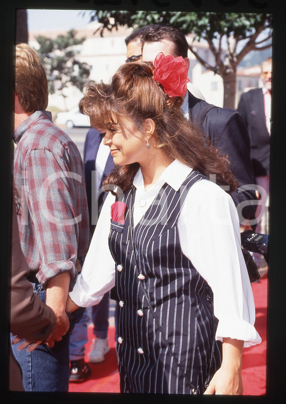 35mm vintage slide* 1992 WESTWOOD - CINEMA  Paula ABDUL con Emilio ESTEVEZ (11)