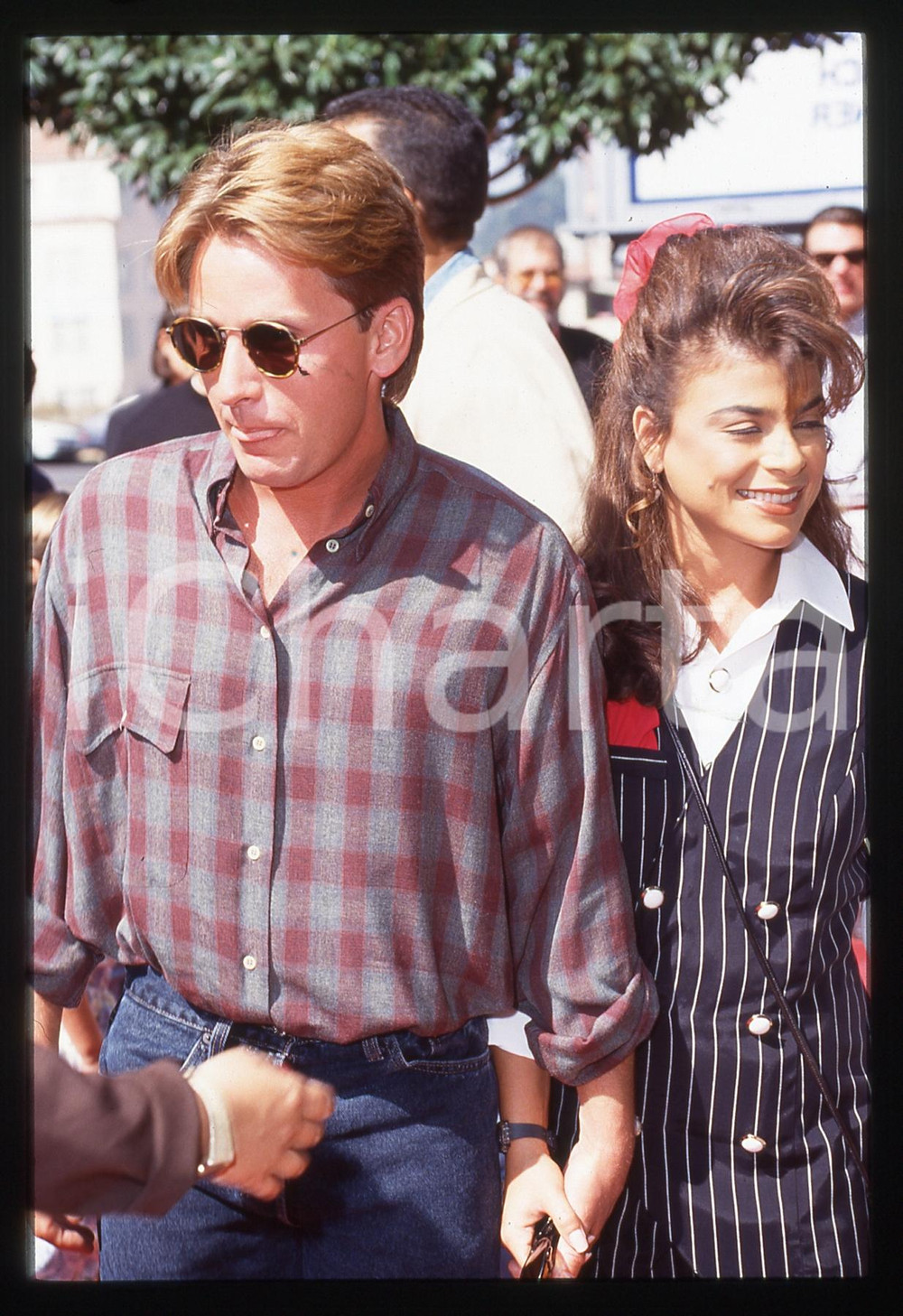 35mm vintage slide* 1992 WESTWOOD - CINEMA  Paula ABDUL con Emilio ESTEVEZ (12)