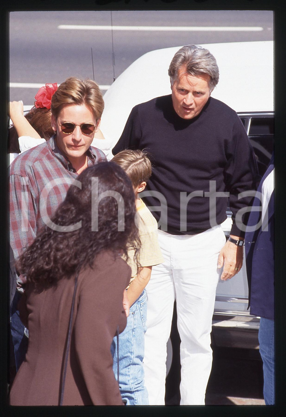 35mm vintage slide* 1992 WESTWOOD - CINEMA  Emilio ESTEVEZ con Martin SHEEN 
