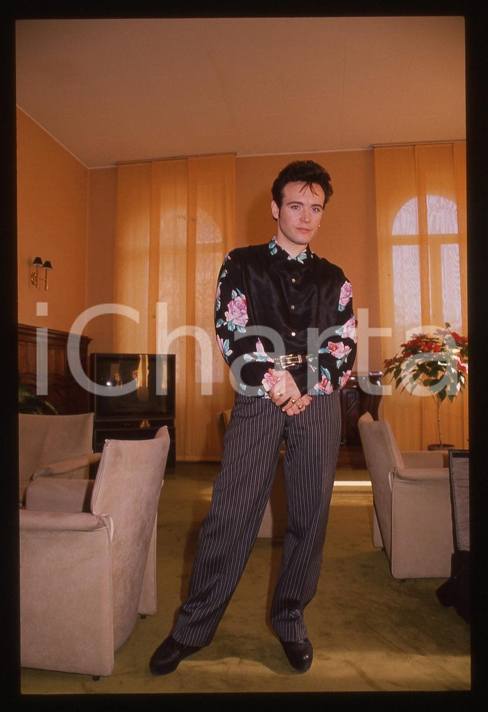 35mm vintage slide* 1990 ITALIA - MUSICA Adam ANT Ritratto del cantante (18)