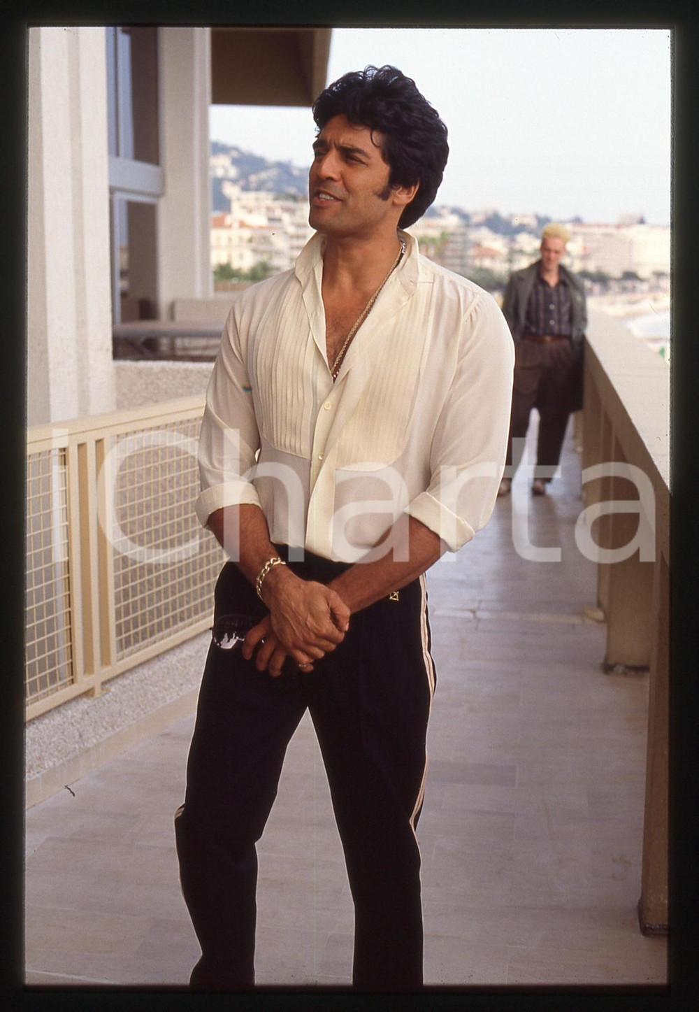 35mm vintage slide* 1984 CANNES Erik ESTRADA "Where is Parsifal" Ritratto (2)