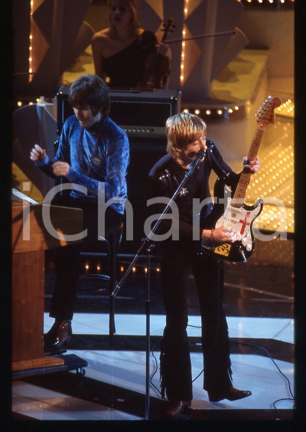 35mm vintage slide* 1997 SANREMO Crispian MILLS Jay DARLINGTON dei KULA SHAKER