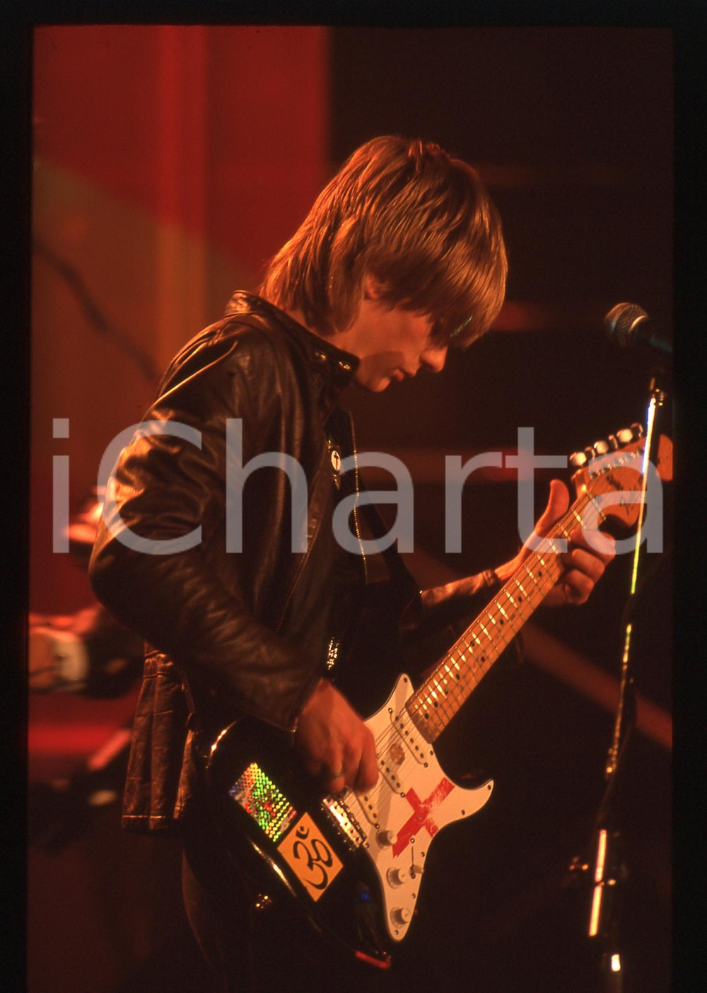 35mm vintage slide* 1996 MILANO Crispian MILLS dei KULA SHAKER in concerto (2)