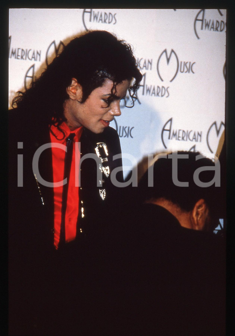 Fotografia d epoca originale 35mm vintage slide 1989 LOS ANGELES Michael JACKSON agli American Music Awards 1