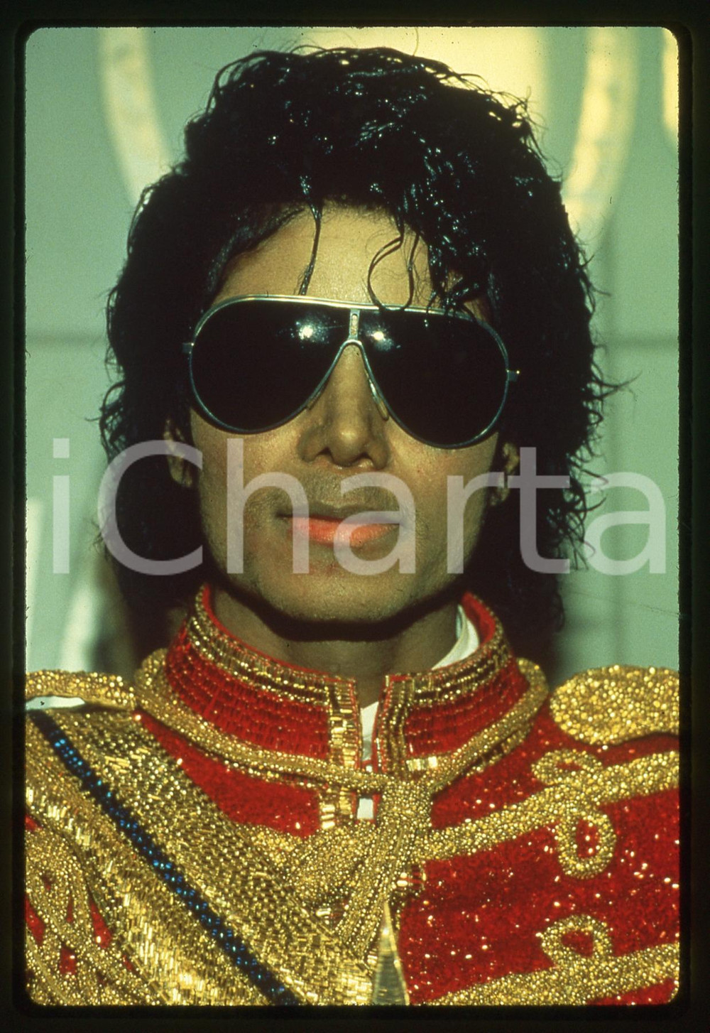 Fotografia d epoca originale 35mm vintage slide 1984 AMA Michael JACKSON Portrait American Music Awards 1