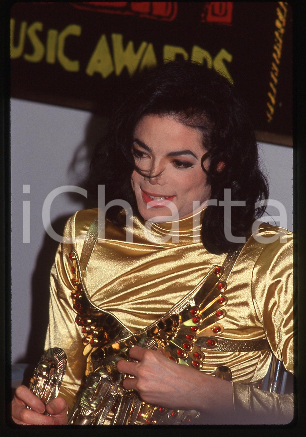 Fotografia d epoca originale 35mm vintage slide 1993LOS ANGELES Michael JACKSON  American Music Awards 1 1