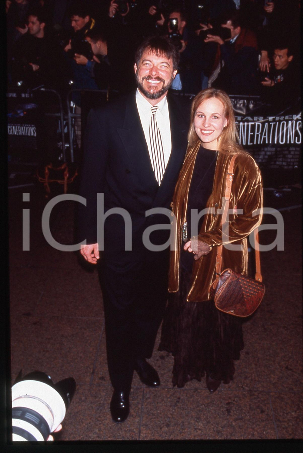 35mm vintage slide* 1994 HOLLYWOOD Jonathan FRAKES e Genie FRANCIS Ritratto