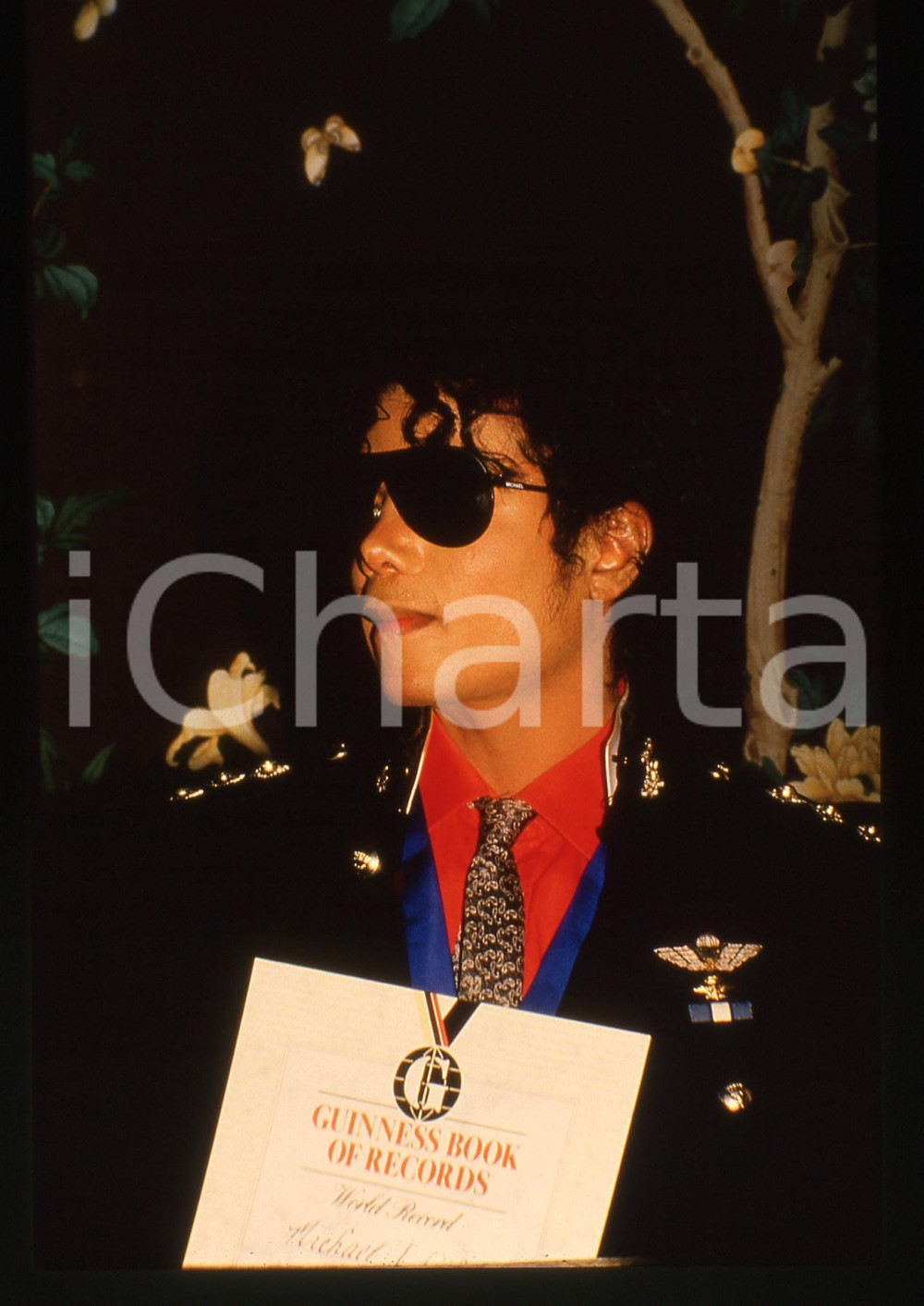 Fotografia d epoca originale 35mm vintage slide 1993 HOLLYWOOD Michael JACKSON Guinness World Records GWR 2 1