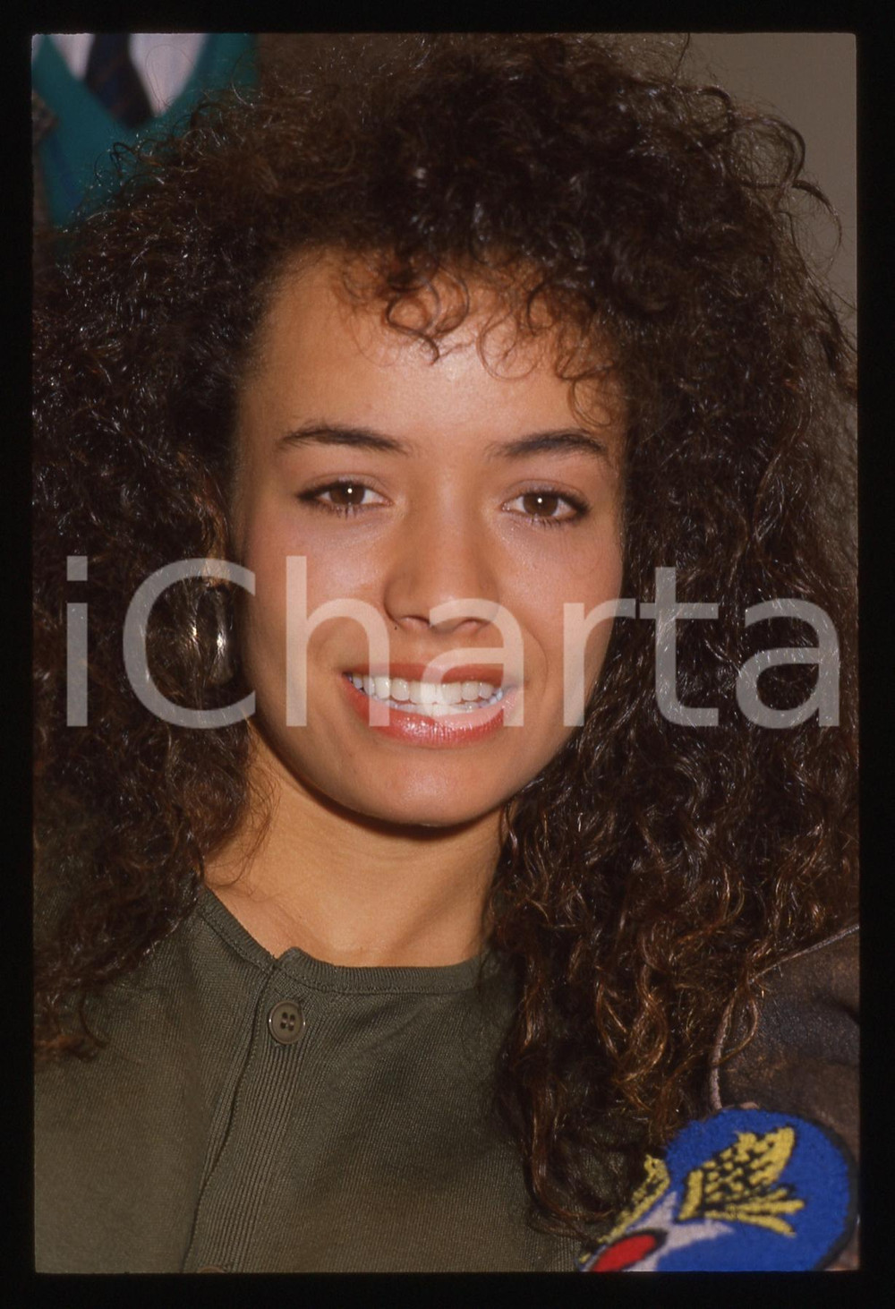 35mm vintage slide* 1988 SANREMO Galyn GORG nel backstage del Festival (1)