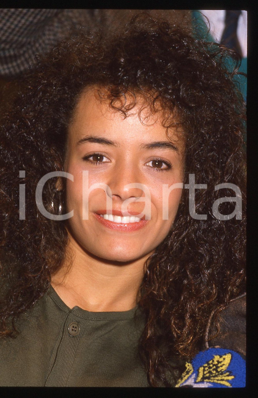 35mm vintage slide* 1988 SANREMO Galyn GORG nel backstage del Festival (2)