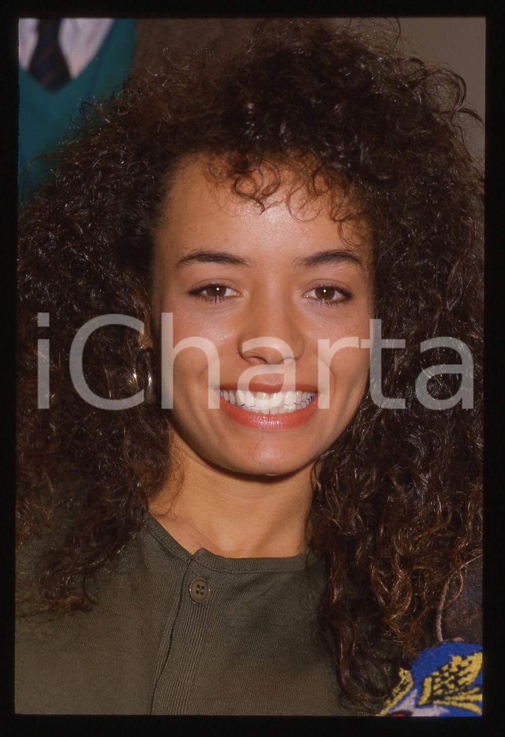 35mm vintage slide* 1988 SANREMO Galyn GORG nel backstage del Festival (3)