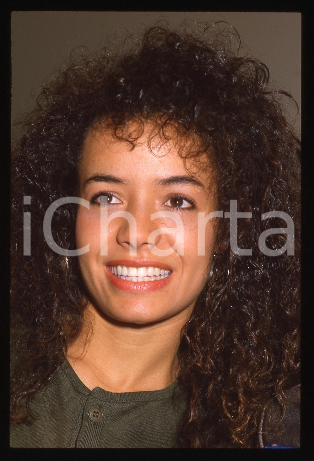 35mm vintage slide* 1988 SANREMO Galyn GORG nel backstage del Festival (7)